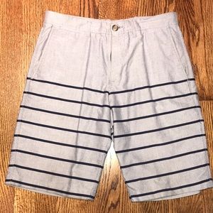 Merona Grey Blue strip shorts